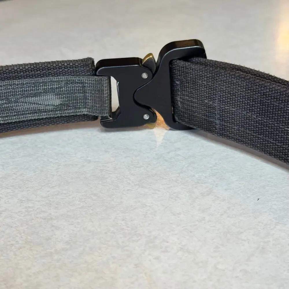 Blue Alpha Gear Cobra Buckle EDC Belt Size 34 Charcoal Grey Tactical